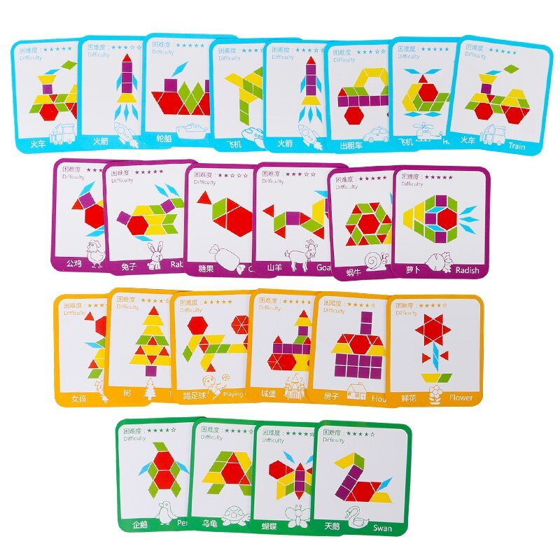 155 pieces wooden shape jigsaw puzzle educational toy