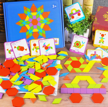 155 pieces wooden shape jigsaw puzzle educational toy