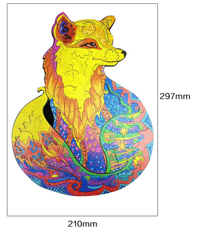 Educational Puzzle Fox Wooden Jigsaw