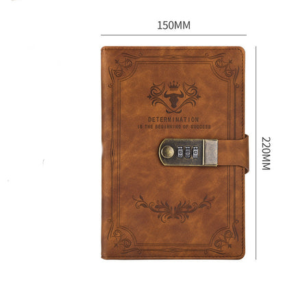 A5 Retro Codebook Journal With Lock Stationery Pages