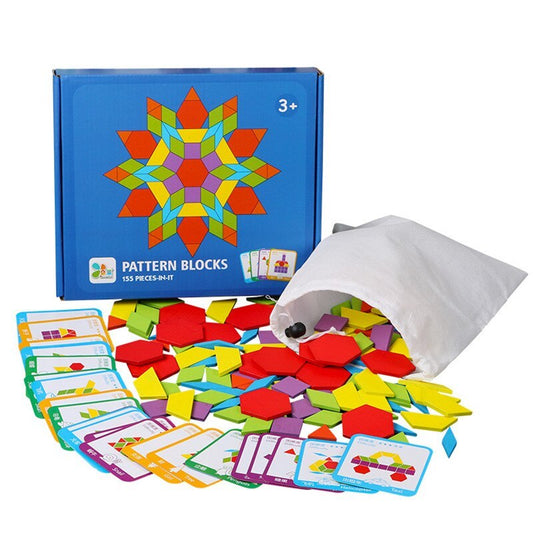 155 pieces wooden shape jigsaw puzzle educational toy
