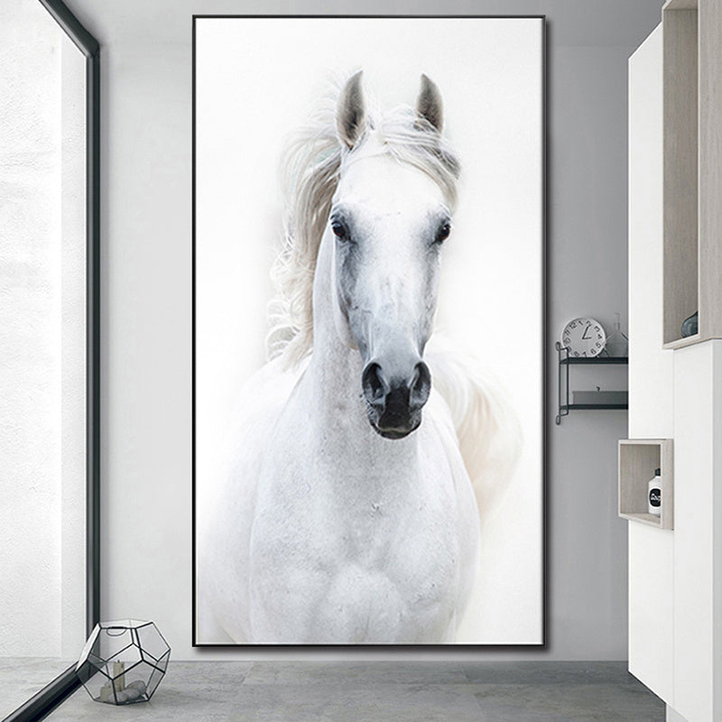White Horse Canvas Picture Animal Posters Stationery Displays