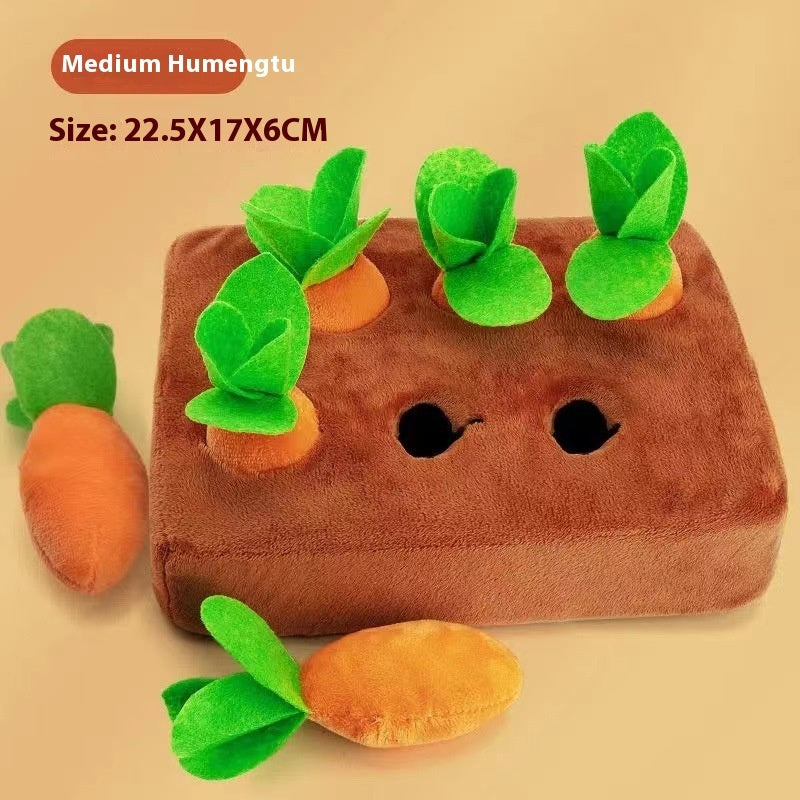 Baby Pulling Radishes Toy Plush Biteable Action Training Funny Playmates