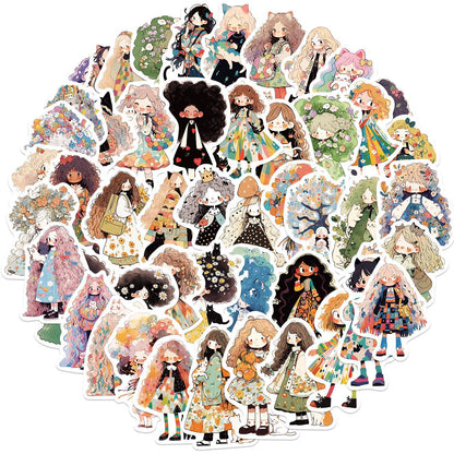 50 Pieces Cross-border JDM CAR Stickers Stationery Decor