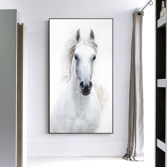 White Horse Canvas Picture Animal Posters Stationery Displays