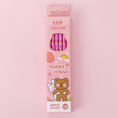 Writing Drawing Pencil With Eraser Stationery Essentials