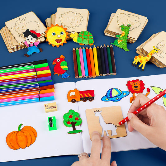 Children's Painting Template Drawing Tools Set Little Artist Craft