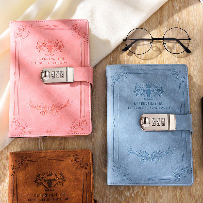 A5 Retro Codebook Journal With Lock Stationery Pages