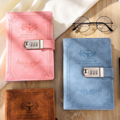 A5 Retro Codebook Journal With Lock Stationery Pages