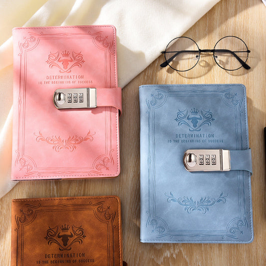 A5 Retro Codebook Journal With Lock Stationery Pages