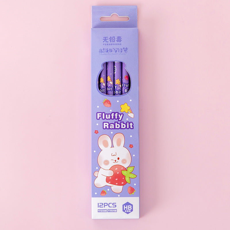 Writing Drawing Pencil With Eraser Stationery Essentials