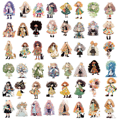 50 Pieces Cross-border JDM CAR Stickers Stationery Decor