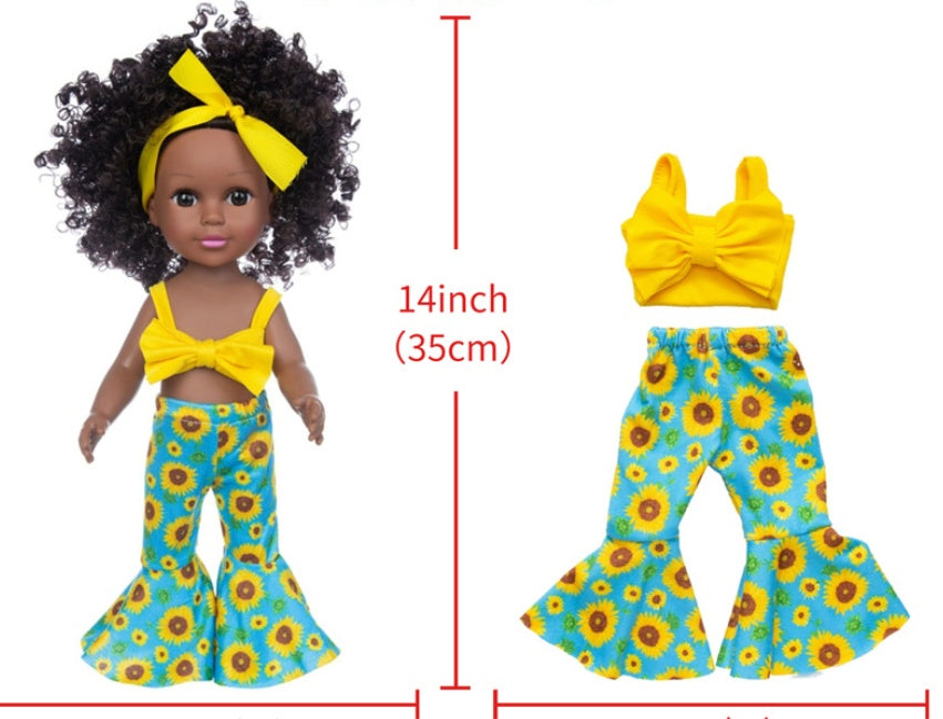 Afro Doll Black Vinyl Beautiful Playmates