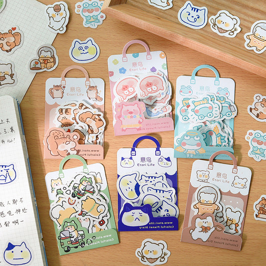 Cute Handbook Stickers Photo Album Diary Decoration Stationery