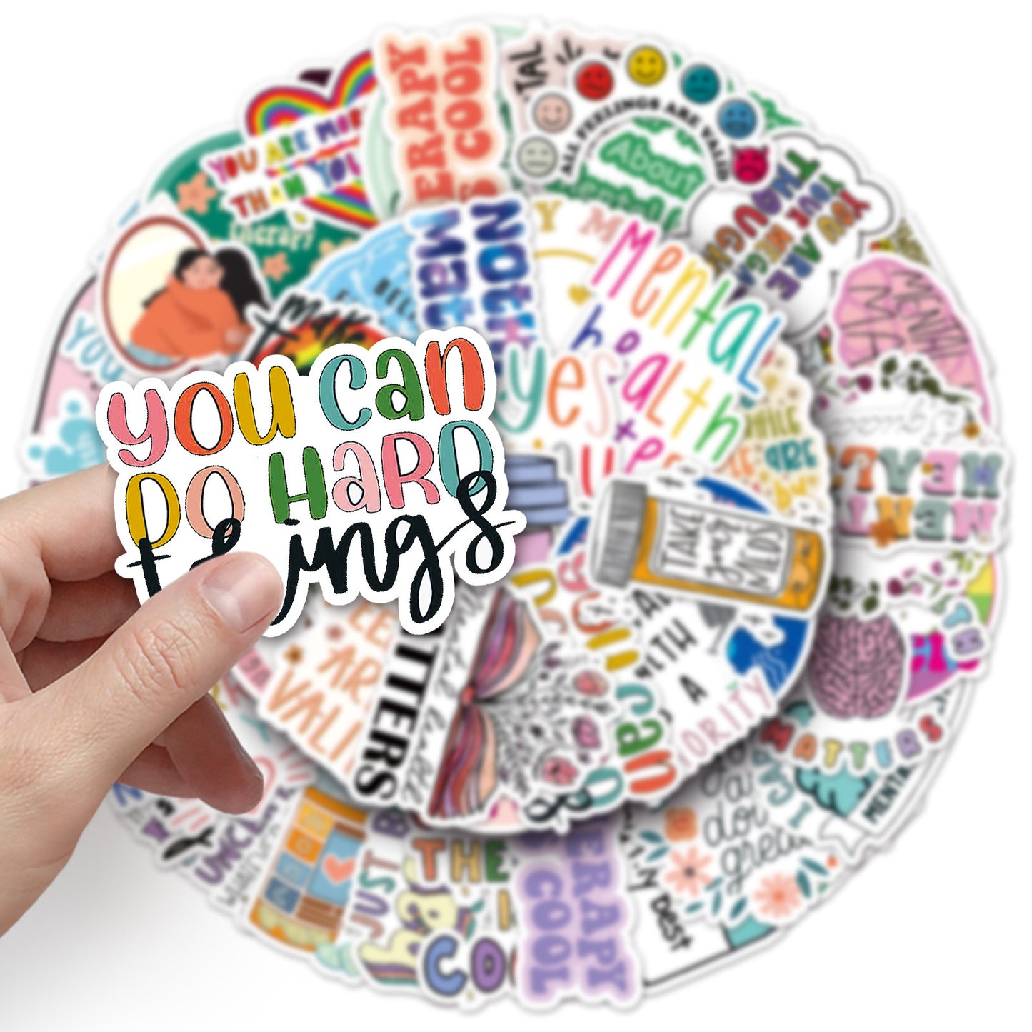50 Mental Health Graffiti Cross-border Stickers Stationery Decor