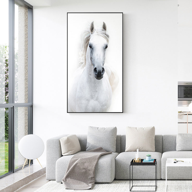 White Horse Canvas Picture Animal Posters Stationery Displays