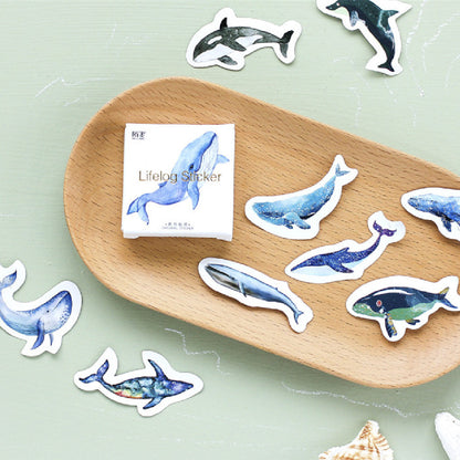 Box-packed Stickers Whale Tent Sticker Decorative Sealing Stickers Stationery